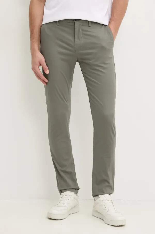 Tommy Hilfiger Hlače Tommy Hilfiger moške, siva barva, MW0MW37714