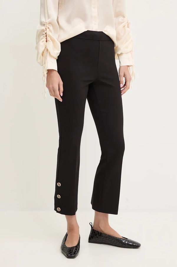 Twinset Hlače Twinset ženske, črna barva, 242TP2247