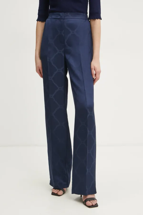 Twinset Hlače Twinset ženske, mornarsko modra barva, 251TP2011