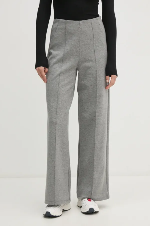 United Colors of Benetton Hlače United Colors of Benetton ženske, siva barva, 38Y6DF017