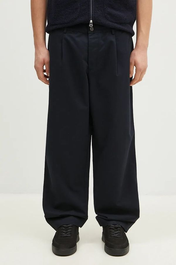 Universal Works Hlače Universal Works moške, mornarsko modra barva, 31149