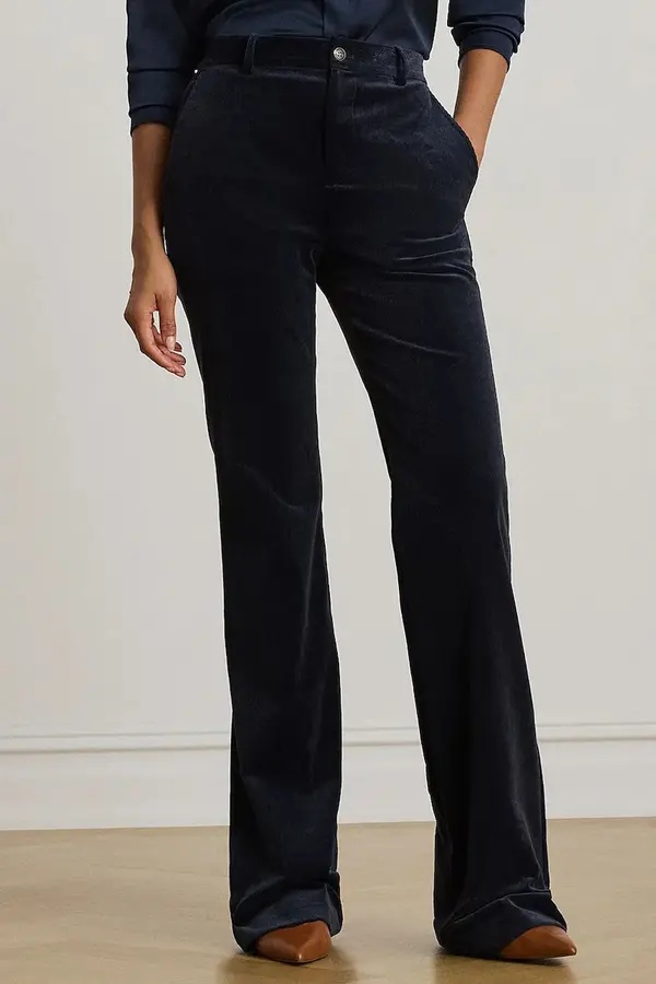 Lauren Ralph Lauren Hlače z bombažem Lauren Ralph Lauren