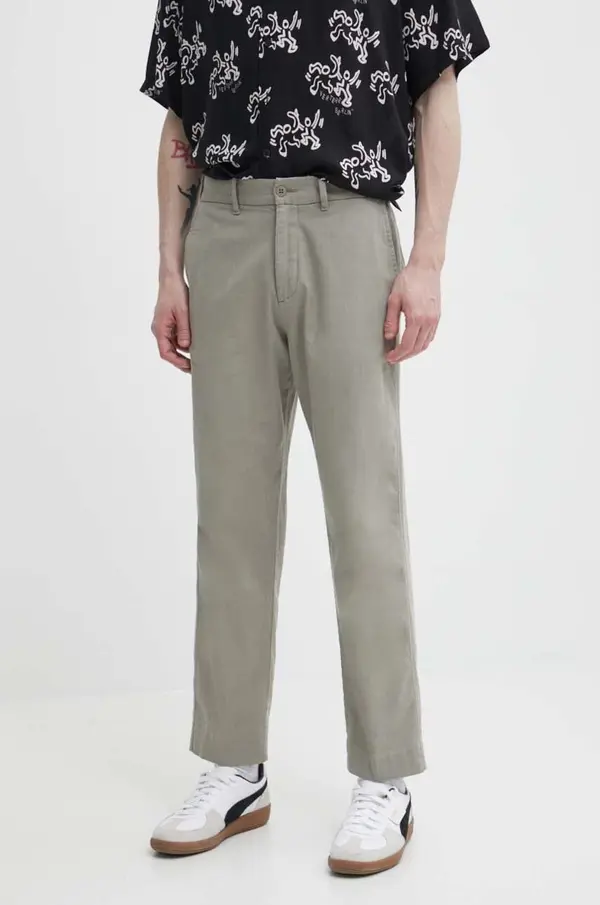 Abercrombie & Fitch Hlače z mešanico lana Abercrombie & Fitch