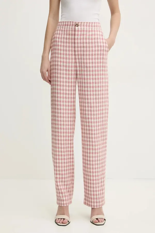 Moschino Jeans Hlače z mešanico lana Moschino Jeans