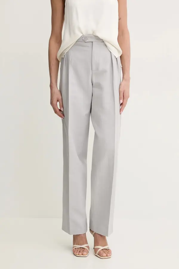 Twinset Hlače z mešanico lana Twinset