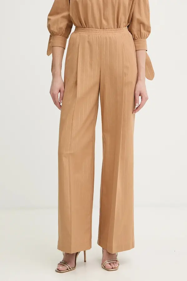 Twinset Hlače z mešanico lana Twinset