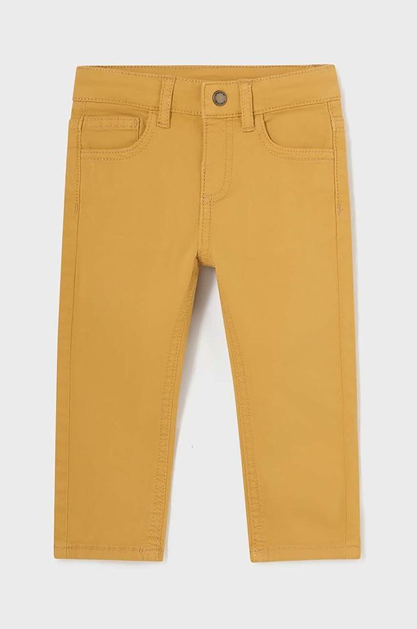 Mayoral Hlače za dojenčka Mayoral slim fit rumena barva