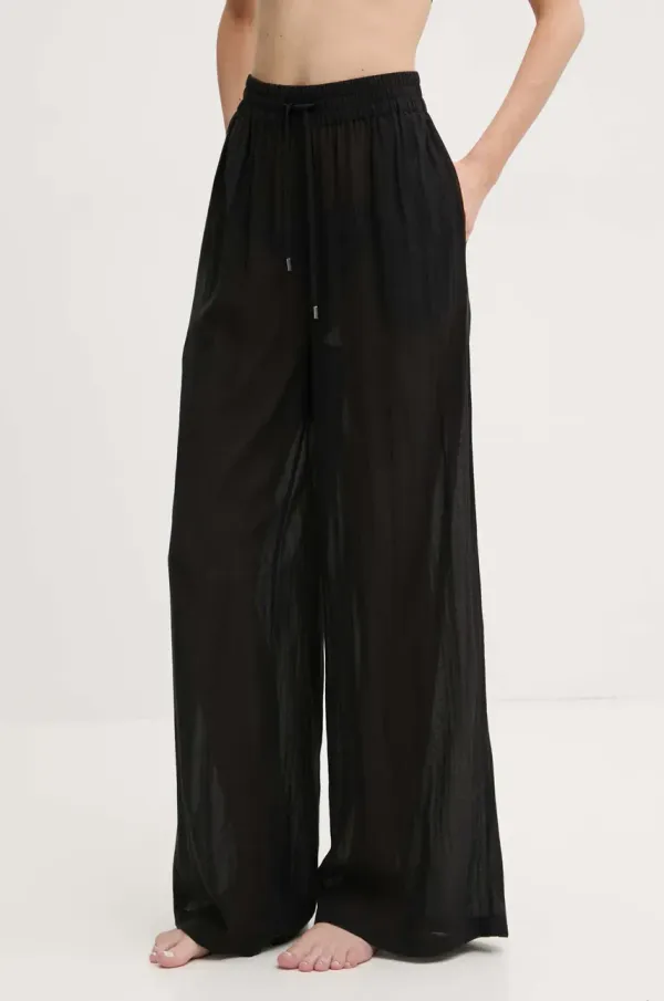 Calvin Klein Hlače za na plažo Calvin Klein črna barva, KW0KW02851