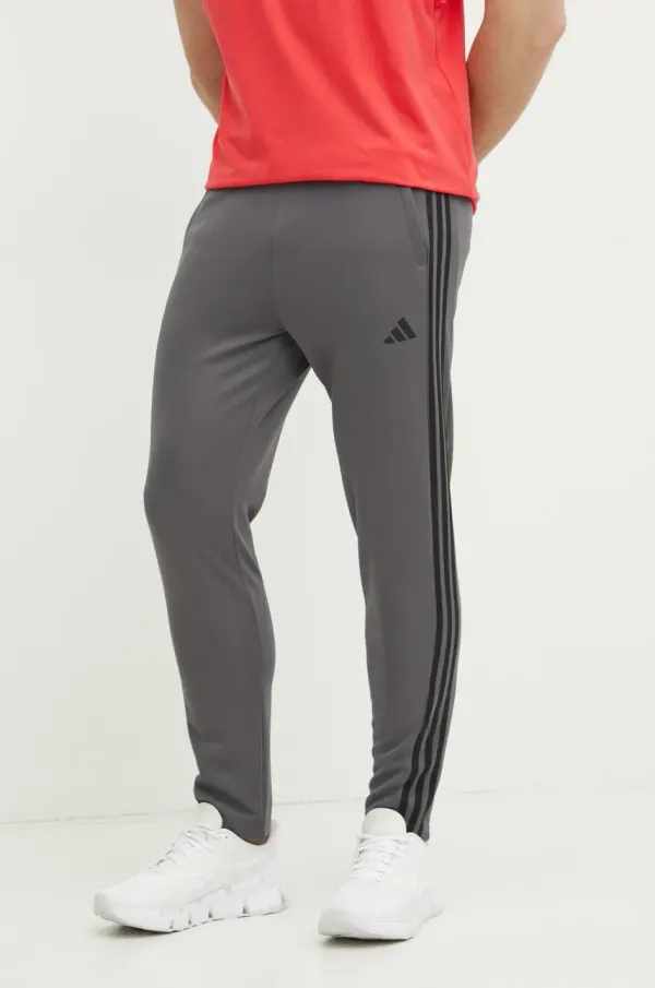 adidas Performance Hlače za vadbo adidas Performance Train Essentials siva barva, JF8750