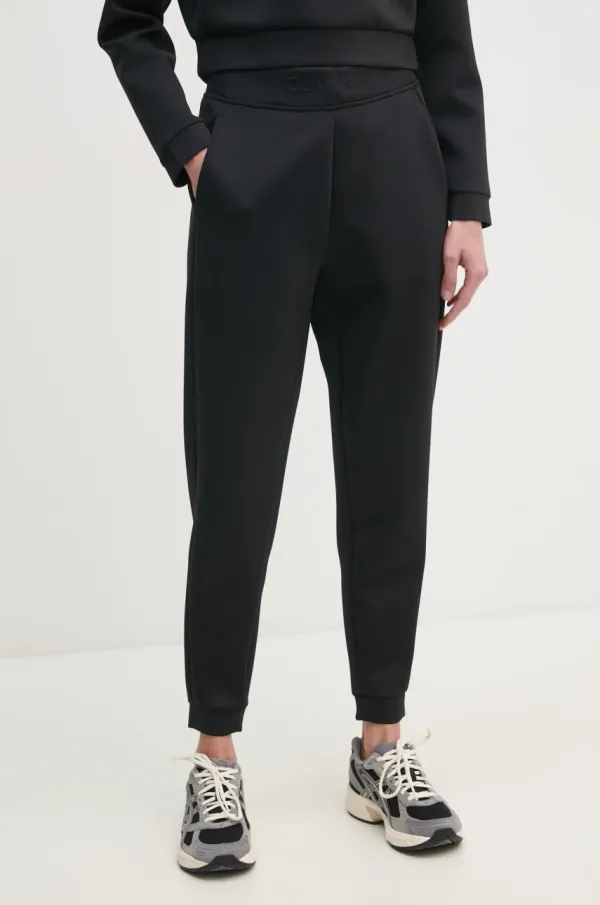 Calvin Klein Performance Hlače za vadbo Calvin Klein Performance črna barva, LVGWS5P605