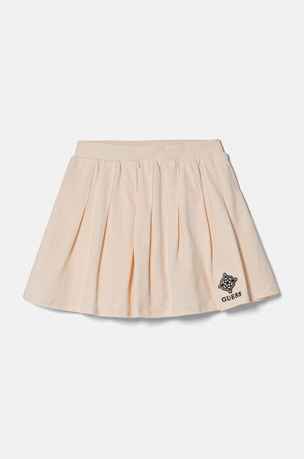 Guess Hlačno krilo Guess bež barva, J5RD20 KCOK1