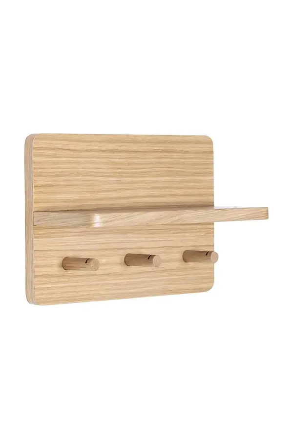 Hübsch Hübsch obešalnik stenski iz hrastovega furnirja 30 x 12 x 20 cm