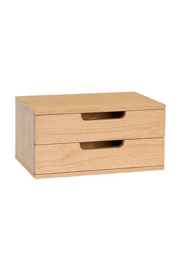 Hübsch Hübsch polica viseča iz hrastovega furnirja 30 x 20 x 15 cm