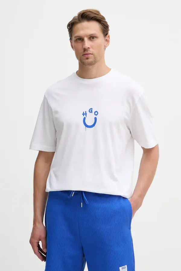 HUGO Blue HUGO Blue kratka majica moška bombažna Norizom