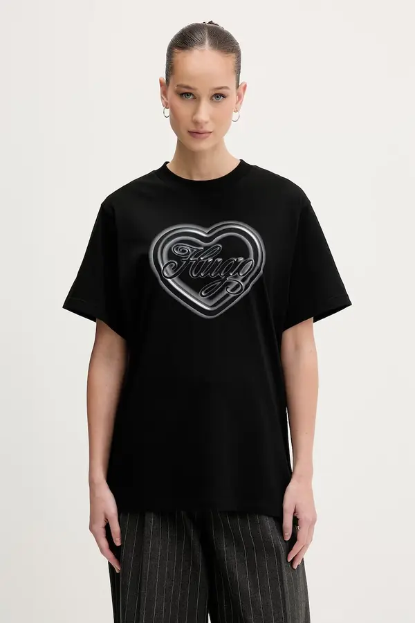 HUGO Blue HUGO Blue kratka majica ženska bombažna Vintage Tee_B_8