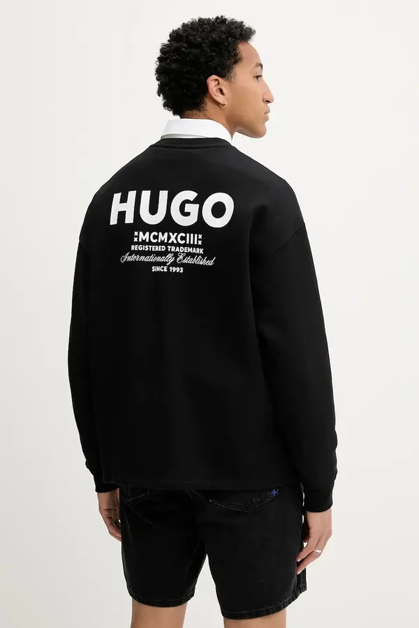 HUGO Blue HUGO Blue moški bombažen Naviu
