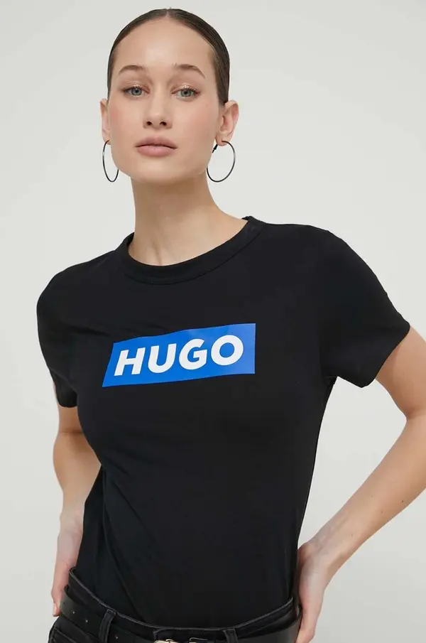 HUGO Blue HUGO Blue osnovna kratka majica ženska bombažna Classic Tee_B