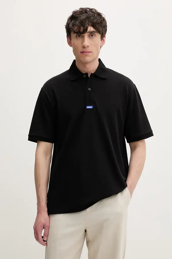 HUGO Blue HUGO Blue polo majica moška bombažna Nolitos