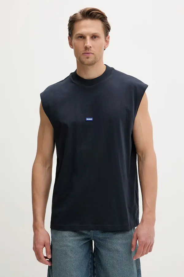 HUGO Blue HUGO Blue top moški bombažen Navertz