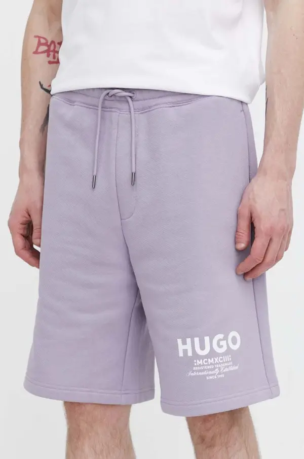 HUGO Blue HUGO Blue trenirka kratke hlače moške bombažne Nomario
