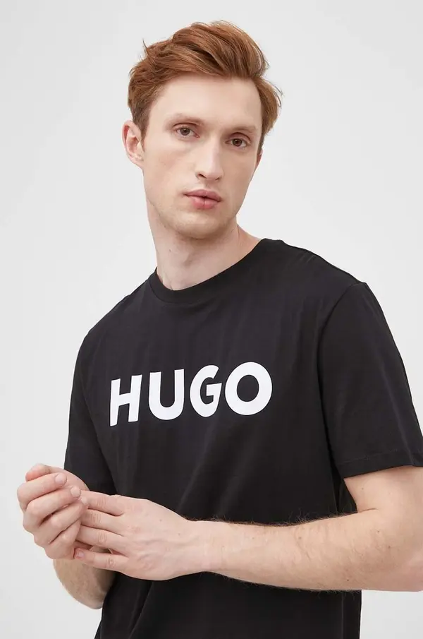 HUGO HUGO kratka majica moška bombažna Dulivio