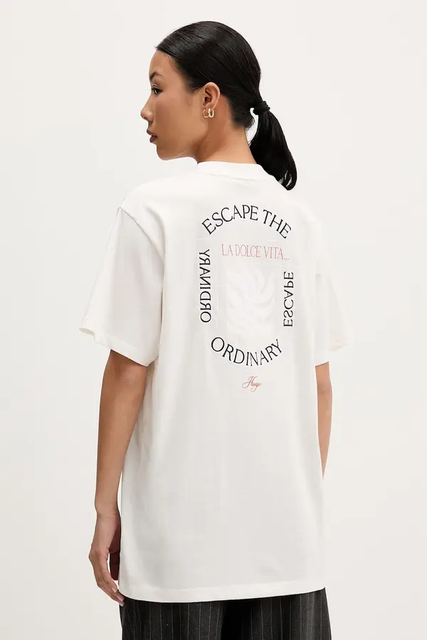 HUGO HUGO kratka majica ženska bombažna Vintage Tee_25