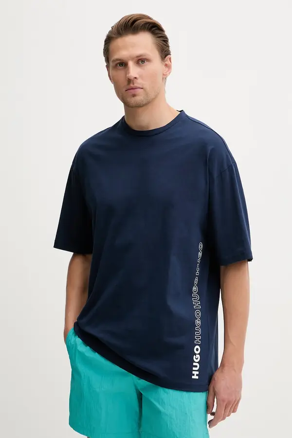 HUGO HUGO kratka moška bombažna majica TIKI T-SHIRT