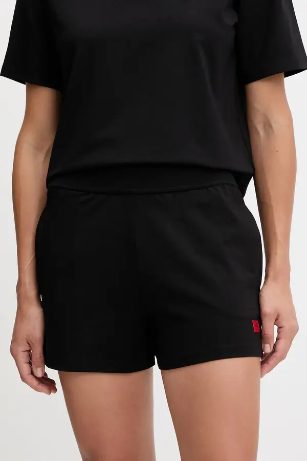 HUGO HUGO kratke hlače ženske z bombažem SIGNATURE_SHORT