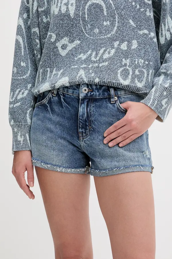 HUGO Blue HUGO modre kratke hlače ženske denim Galimon_1_B