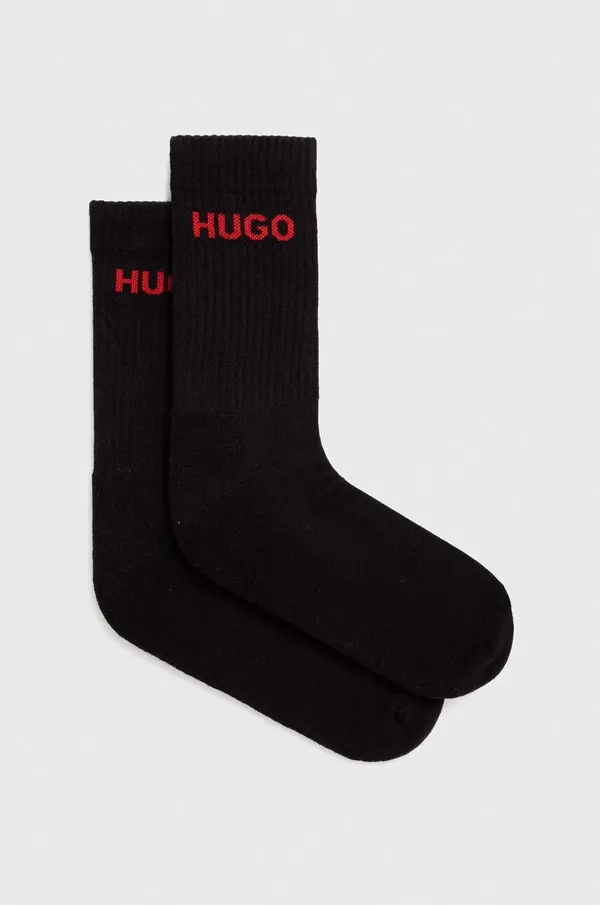 HUGO HUGO nogavice moške z bombažem 6P QS RIB LOGO CC paket 6 kosov