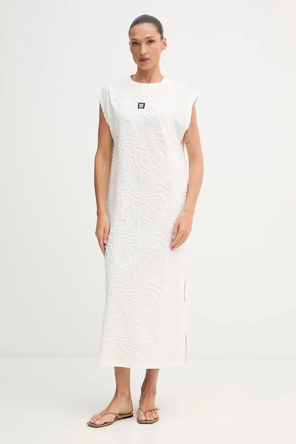 HUGO HUGO obleka z bombažem ZEB_dress