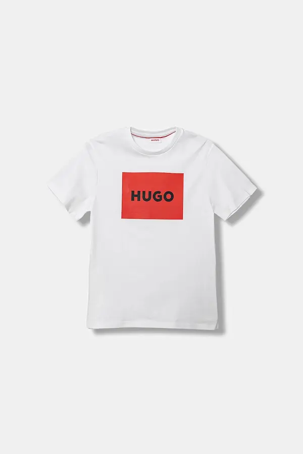 HUGO HUGO Otroška bombažna kratka majica HUGO