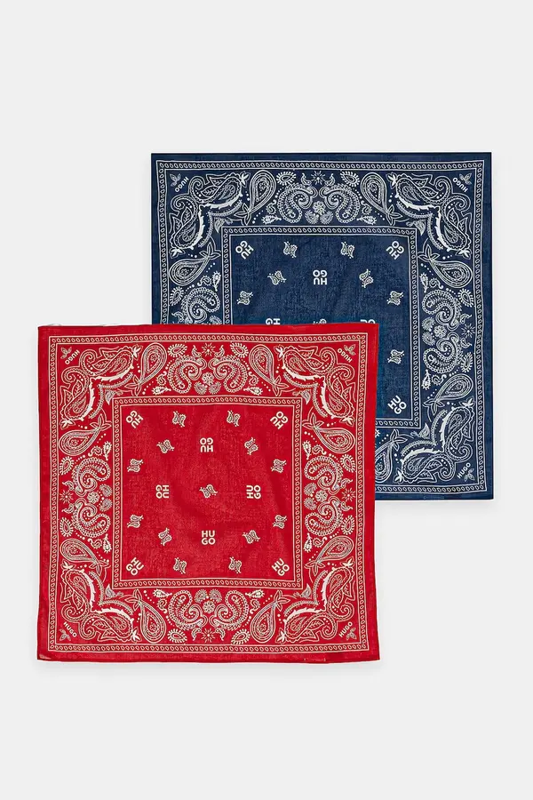 HUGO HUGO svilena ruta moška bombažna 2Bandana_pack_M