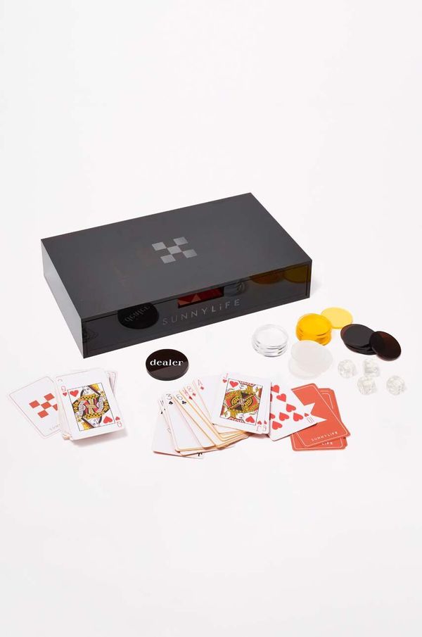 SunnyLife Igra poker SunnyLife Luxe Lucite Poker Sepia Citrus