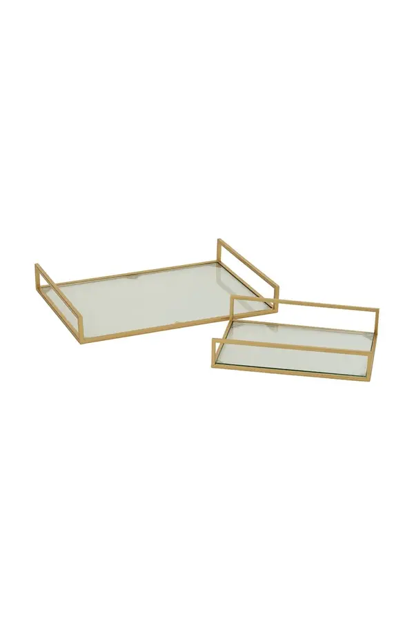 J-Line J-Line komplet pladnjev za serviranje iz stekla 50 x 35 x 7 cm