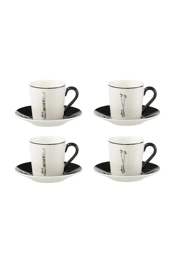 J-Line J-Line komplet skodelic s podstavkom (za skodelico) iz keramike 11,2 x 11,2 x 6 cm