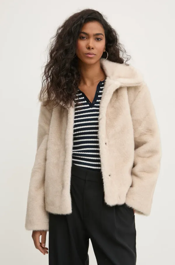 Abercrombie & Fitch Jakna Abercrombie & Fitch ženska, bež barva, KI144-4262