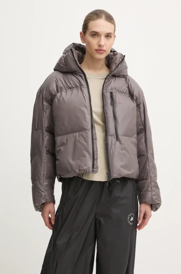 adidas by Stella McCartney Jakna adidas by Stella McCartney ženska, rjava barva, IW9841