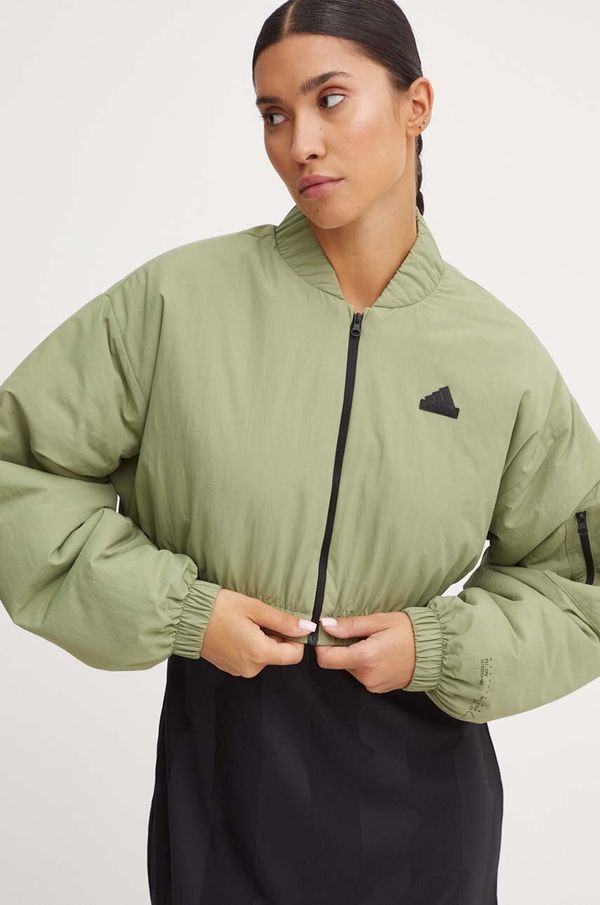 adidas Jakna adidas City Escape ženska, zelena barva, IW5224