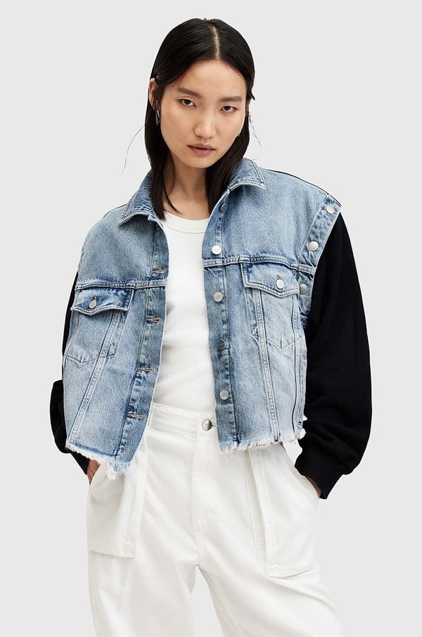 AllSaints Jakna AllSaints CHLO DENIM SWEAT JKT ženska, W044OA