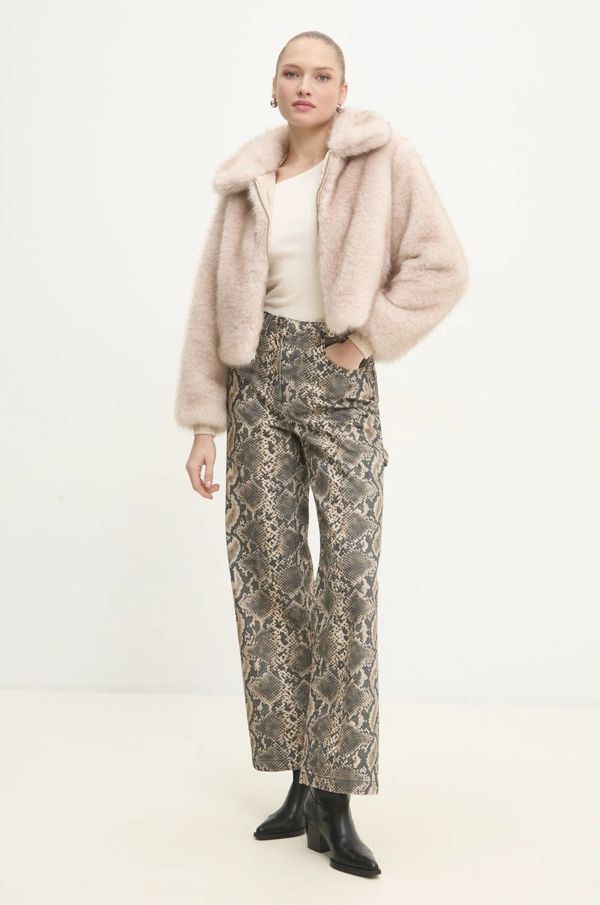 Answear Lab Jakna Answear Lab ženska, bež barva