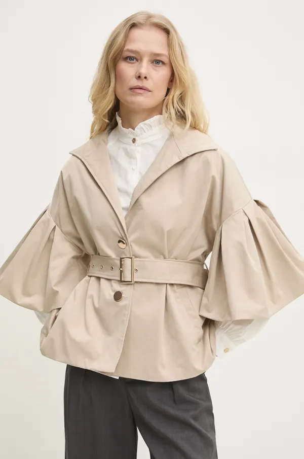 Answear Lab Jakna Answear Lab ženska, bež barva