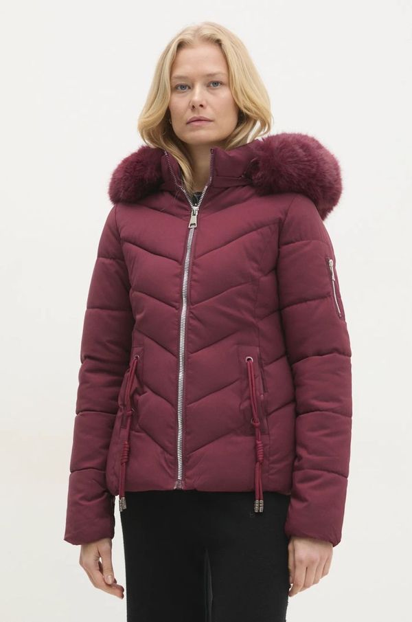 Answear Lab Jakna Answear Lab ženska, bordo barva