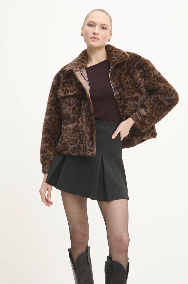 Answear Lab Jakna Answear Lab ženska, rjava barva