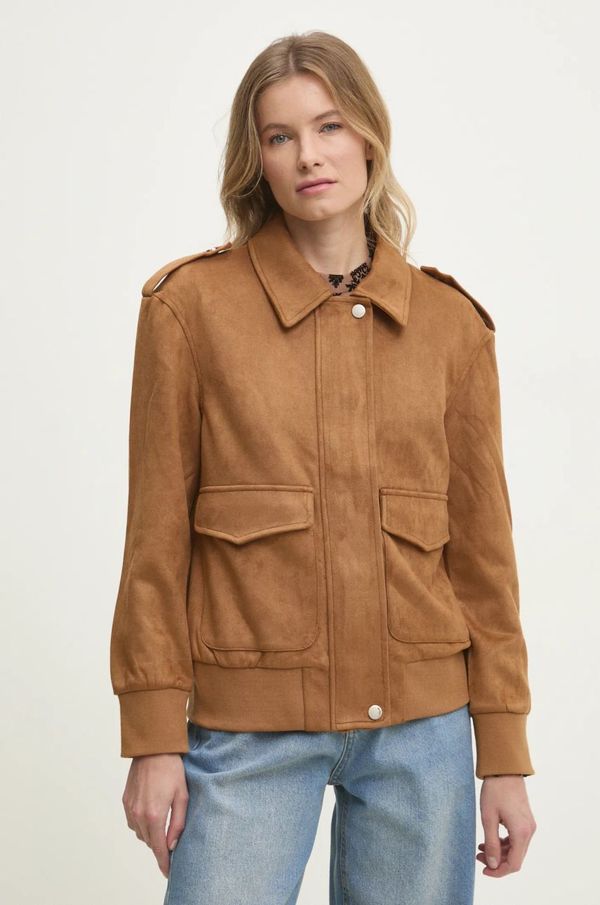 Answear Lab Jakna Answear Lab ženska, rjava barva