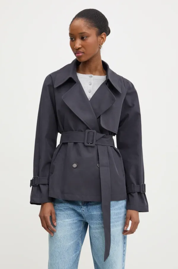 Answear Lab Jakna Answear Lab ženska, siva barva