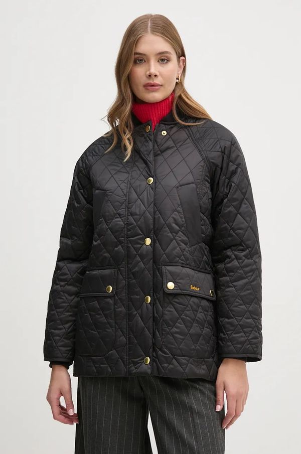 Barbour Jakna Barbour Sport Beadnell Quilt ženska, črna barva, LQU1764