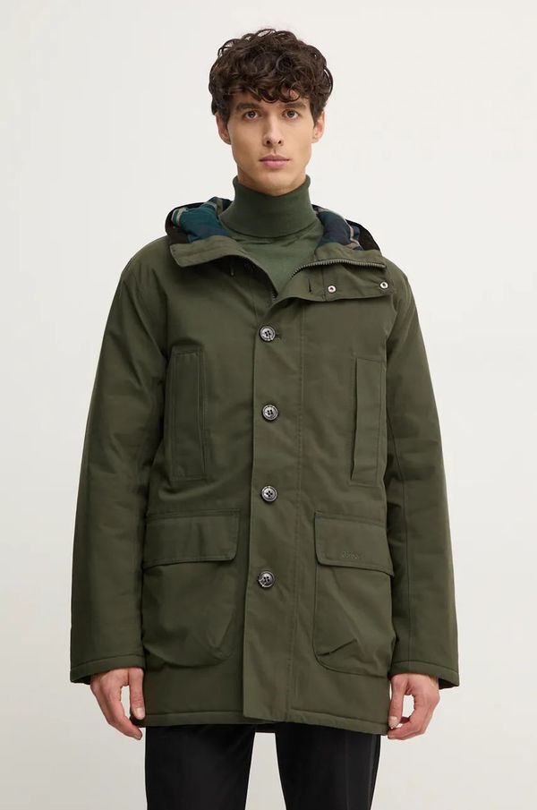 Barbour Jakna Barbour Winter Beaufort Waterproof Parka moška, zelena barva, MWB1126