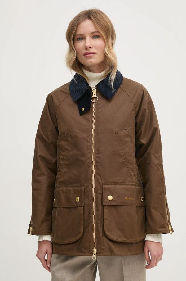 Barbour Jakna Barbour ženska, rjava barva, LWX1447TA51