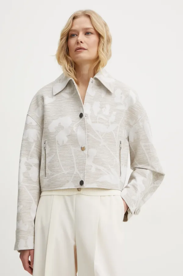 BOSS Jakna BOSS ženska, bež barva, 50530887